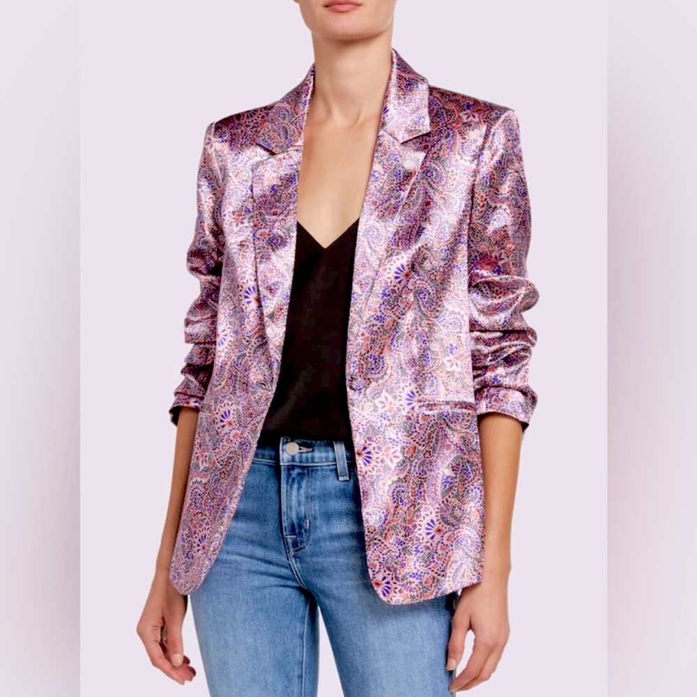 Cinq a sept pink paisley blazer